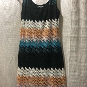 Scoop NYC sleeveless zig zag print dress